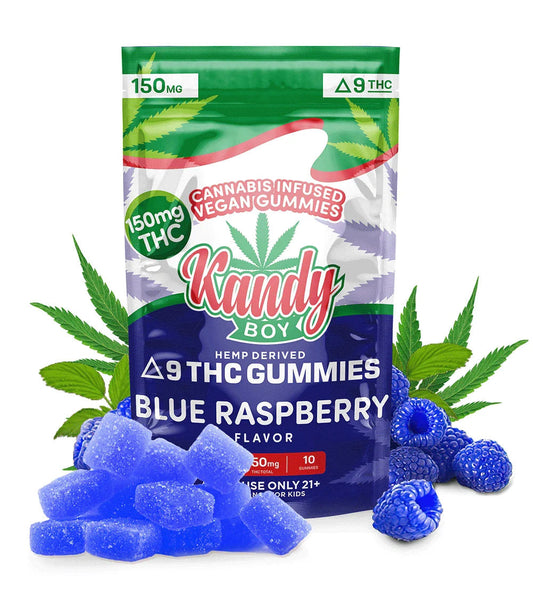 Blue Raspberry Delta 9 THC Gummies 150mg
