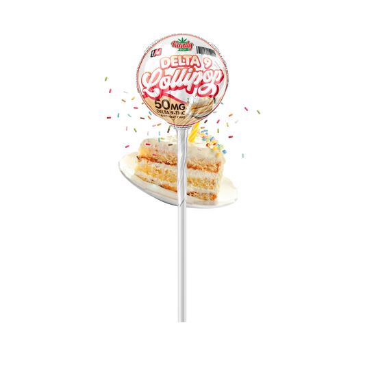 Delta 9 THC Lollipops | 50mg | Birthday Cake