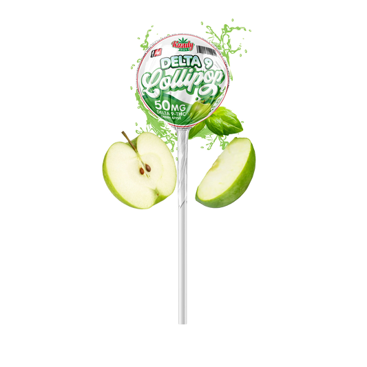 Delta 9 THC Lollipops | 50mg | Green Apple