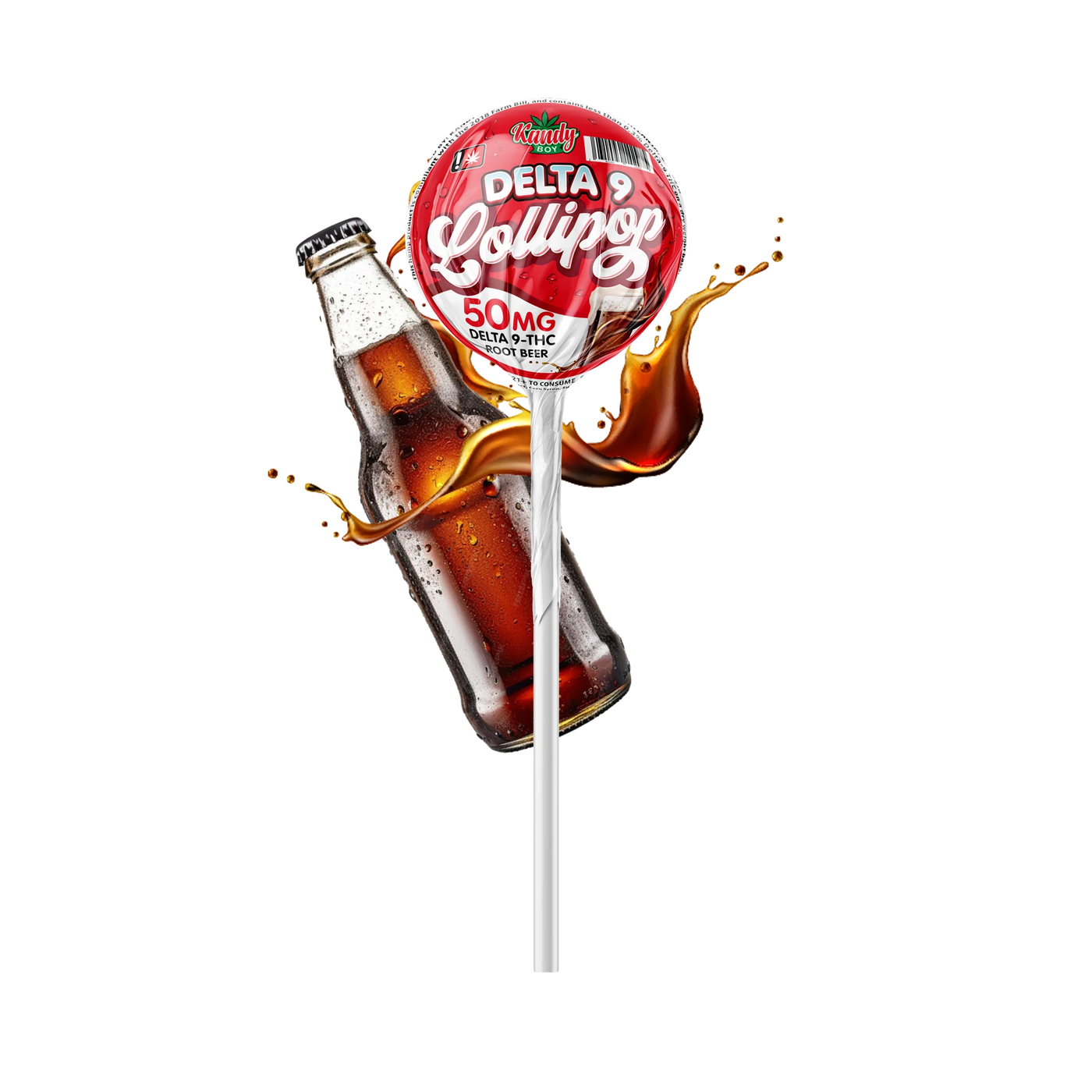 Delta 9 THC Lollipops | 50mg | Root Beer