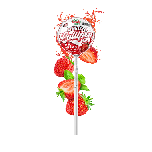 Delta 9 THC Lollipops | 50mg | Strawberry