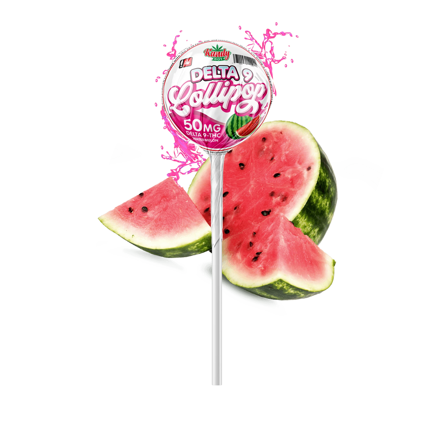 Delta 9 THC Lollipops | 50mg | Watermelon