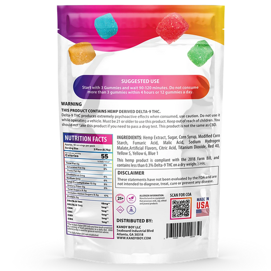 Sour Neon Cubes Delta 9 THC Gummies | 30-Count | 150mg