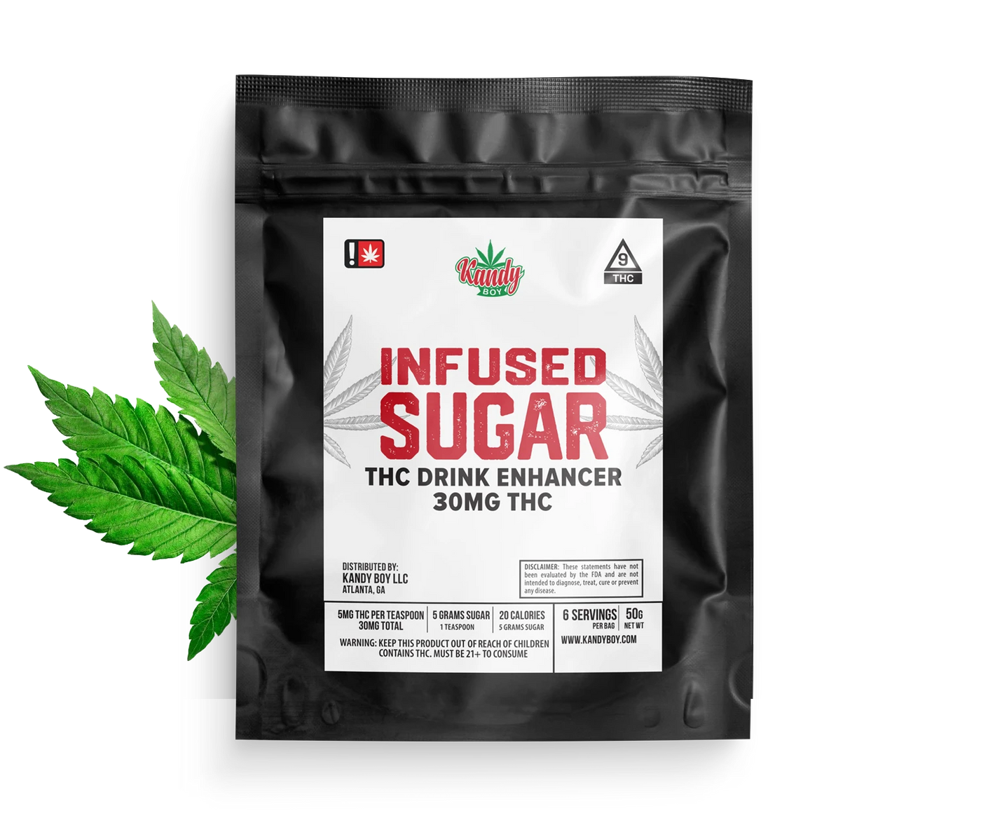 THC Infused Sugar | 5-Small Bundle Pack | 150mg D9 THC |