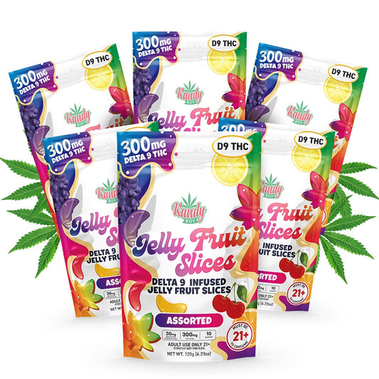 Assorted Delta 9 Jelly Fruit Slices| 6-Pack Bundle | 1,800mg