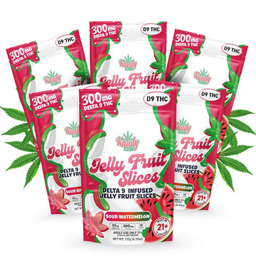 Sour Watermelon Delta 9 Jelly Fruit Slices| 6-Pack Bundle | 1,800mg