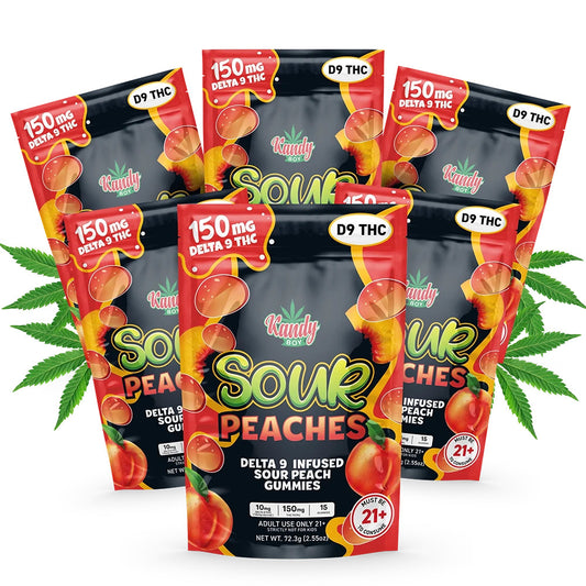 Delta 9 THC Sour Peaches | 6-Pack Bundle | 900mg