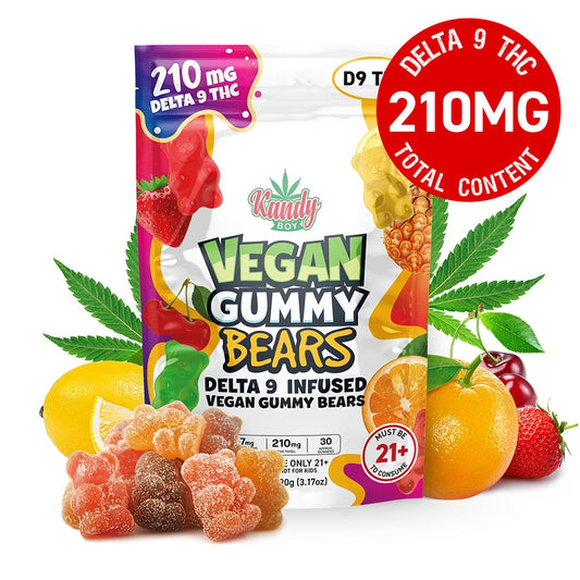 Delta 9 THC Vegan Gummy Bears | 30-Count | 210mg