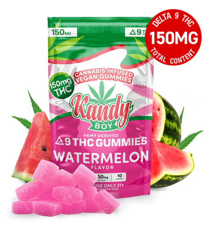 Vegan THC Gummies Watermelon Delta 9 | 10-Count | 150mg