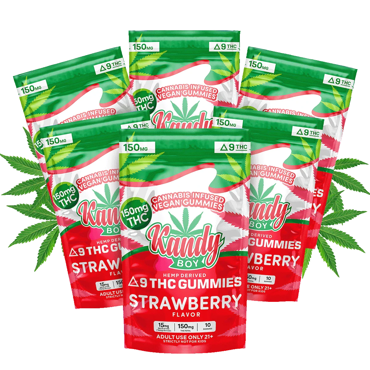 Strawberry Delta 9 Gummies | 6-Pack Bundle | 900mg
